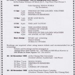 Programme  Kiwi Film Festival 1995 Thailand
