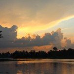 sunset clouds in burma