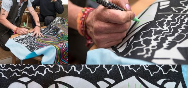 Serious FUNdraising for Social Circus Myanmar stanley-donwood signs giant wristband